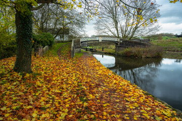 Bridge 35 on the Caldon canal inland waterway at the Hazlehurst junction.