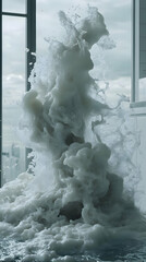 3D Render Foam Explosion Abstract Background Illustration