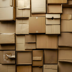Photo Background Stacked Cardboard Boxes Texture Storage Moving