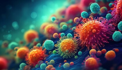 bacteria and microscope