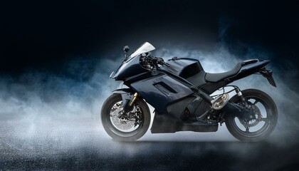 Fototapeta premium motorcycle on black background