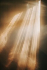Sunlight Through Sheer Curtains Creating Rainbow Light Effects on Window