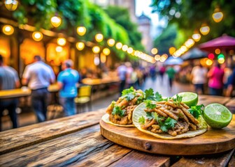 Experience vibrant street tacos with sweet pork carnitas amid a bustling urban setting, showcasing colorful ingredients that ignite the passions of food lovers and culinary enthusiasts.