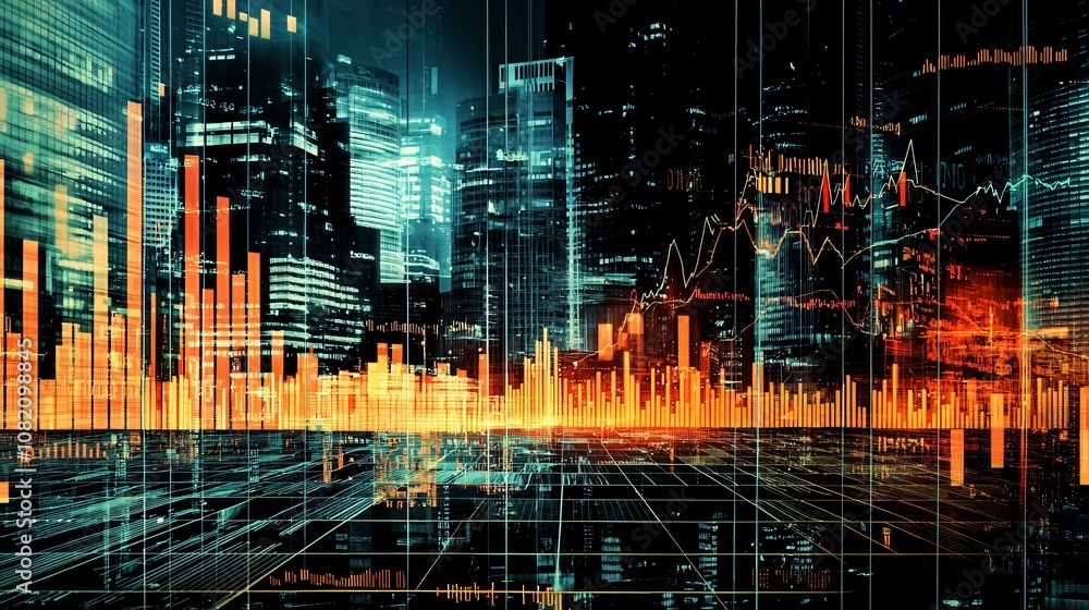 Poster explore the intersection of urban development and technology through stunning visuals of a futuristi