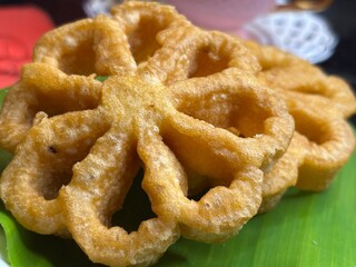 Creative shots of kerala dish achappam