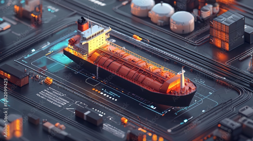 Aufkleber explore the future of industrial transport with innovative 3d ship design and technology integration