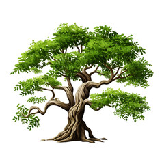 A sharp and clear PNG cutout of a Black Locust tree, featuring a transparent backdrop, ready for seamless use in digital projects