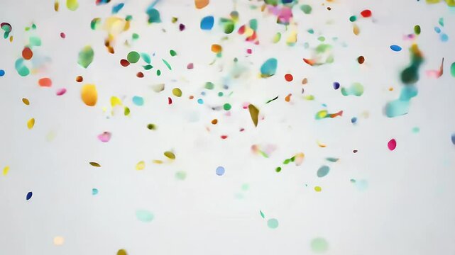 paper confetti explodes blast particles creating celebratory atmosphere falling ideal holiday event themed videos captured high definition 4K