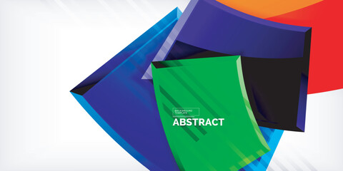 Vector abstract color geometric shapes. Illustration For Wallpaper, Banner, Background, Card, Book Illustration, landing page