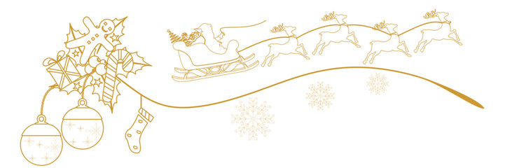 sleigh santa cluas silhouette illustration background for a christmas