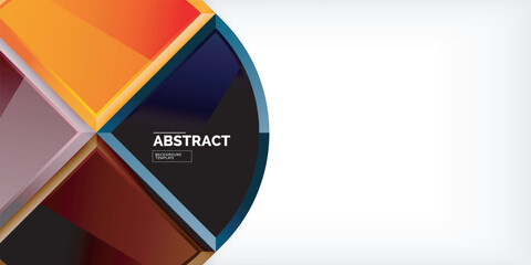 Glossy circles geometric background. Vector Illustration For Wallpaper, Banner, Background, Card, Book Illustration, landing page