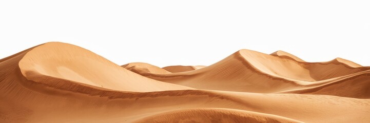 Desert Dunescape: A panoramic view of rolling sand dunes stretching across the desert landscape, evoking a sense of vastness, solitude, and adventure.  