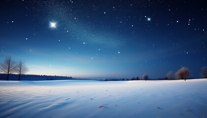 수많은 별이 빛나는 고요한 겨울밤의 하늘