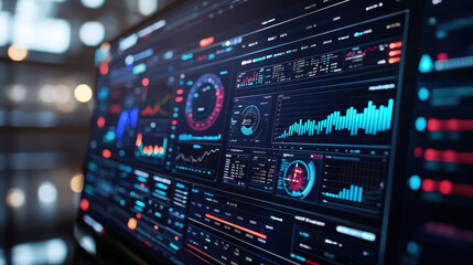 dynamic APM visualization dashboard displays layered data analytics, featuring graphs, charts, and metrics for performance monitoring. interface is sleek and modern, enhancing user experience