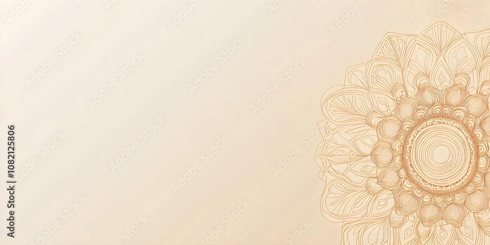 Aufkleber a clean design featuring a simple mandala pattern in soft tones evokes tranquility and harmony with 