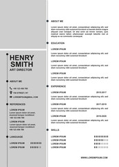 Clean Resume Templates design 