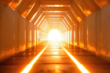 A tunnel with a beacon of hope and guidance