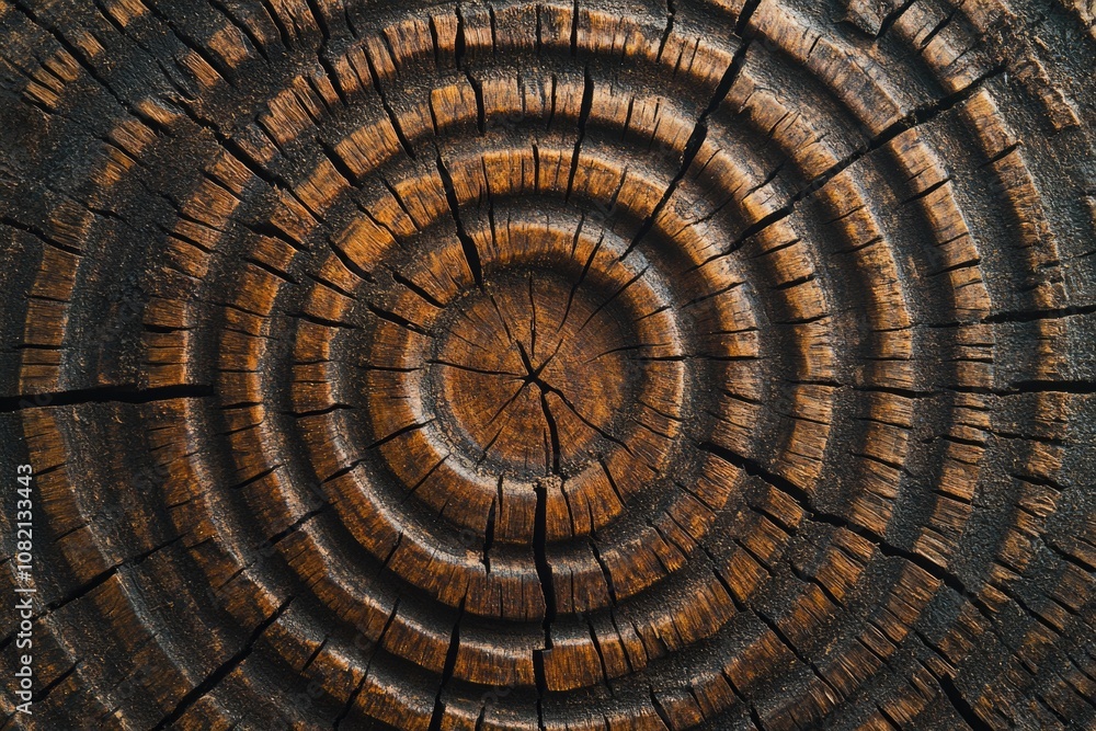 Poster close-up shot of a tree trunk, showing texture and detail