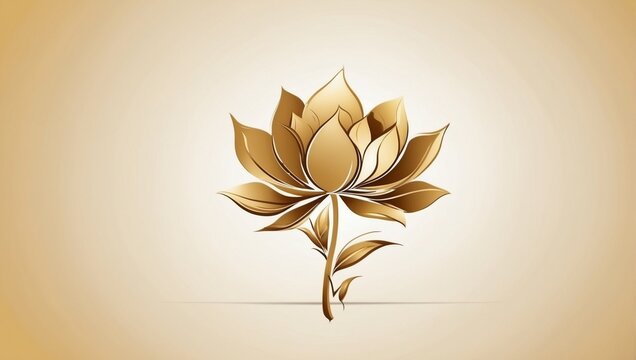 Close up of a single flower logo lutus