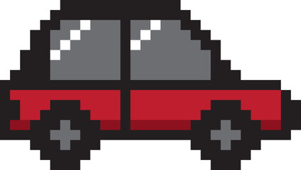 Pixel Red Car Icon