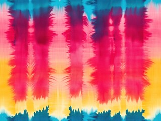 Vibrant Abstract Tie-Dye Pattern with Vivid Hues of Pink, Blue, and Yellow, Creating a Bold and Eye-Catching Visual Statement for Artistic Designs