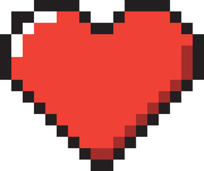pixel art red heart icon