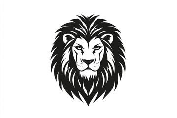 Obraz premium Lion head silhouette vector illustration style