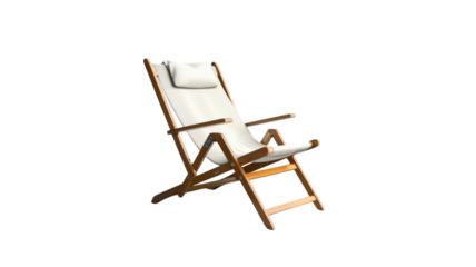 Versatile Folding Chair with White Cushion for Home and Outdoor Use, Perfect for Relaxation and Comfort