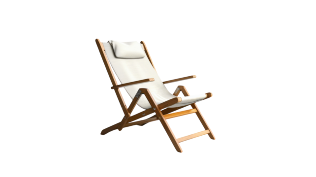Versatile Folding Chair with White Cushion for Home and Outdoor Use, Perfect for Relaxation and Comfort