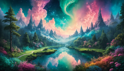 landscape in the forest