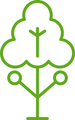 tree icon line illustration
