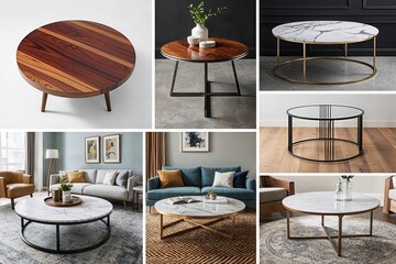 Retro Wooden and Elegant Steel Marble Coffee Tables for a Stylish Home Collection