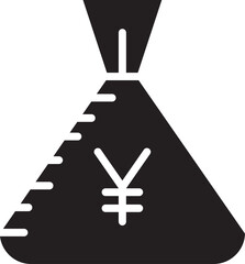 Obraz premium Yen Money Sack Icon 