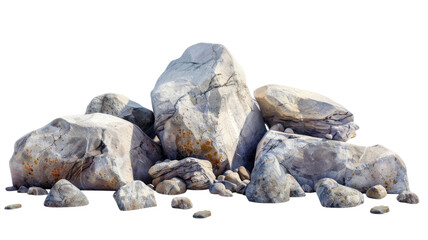 Stunning Arrangement of Granite Boulders and Smaller Stones for Landscape Design and Natural Decor Usage
