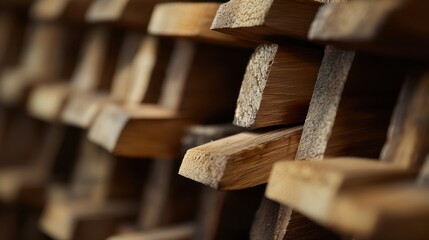 A macro photograph of the firewood rack's joints, focusing on the craftsmanship and quality, with the surrounding area softly blurred.