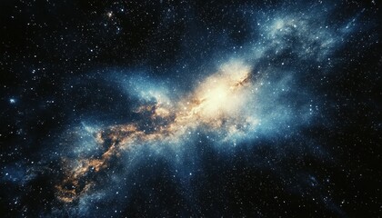 Stunning View of a Vibrant Galaxy in Deep Space with Twinkling Stars, Cosmic Dust, and Breathtaking Celestial Colors For Stunning Astronomical Imagery and Backgrounds