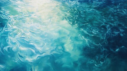 Obraz premium Underwater view of sunlight reflecting on rippling water