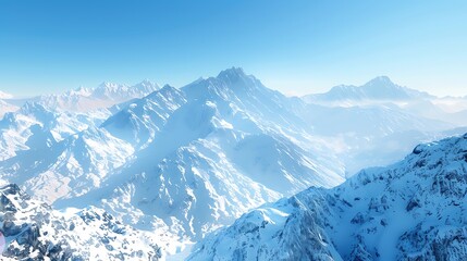 Naklejka premium winter mountain landscape