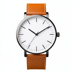 Minimalist Wristwatch with Leather Strap Design