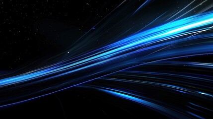 Vector Abstract, science, futuristic, energy technology concept. Digital image of light rays, stripes lines with blue light background