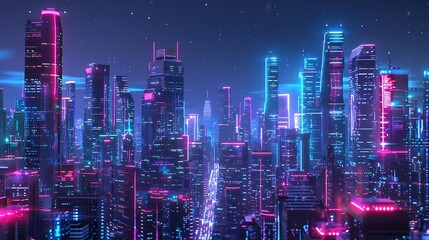 Fototapeta premium city skyline at night