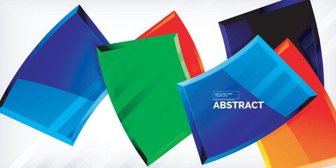 Vector abstract color geometric shapes. Illustration For Wallpaper, Banner, Background, Card, Book Illustration, landing page