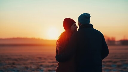 Tender family farewell at dawn, gentle smiles, emotional moment, Life outside of work  family  goodbye