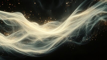 composition of flowing lines and glowing lights, Generative AI