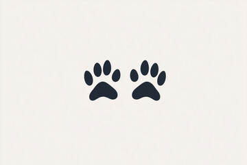 Dog paw print, vector illustration style