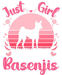 just a girl who loves Basenjis t-shirt design