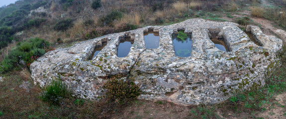 Necropolis of Santiuste in Corvio, Palencia, Autonomous Community of Castile and Leon, Spain,
