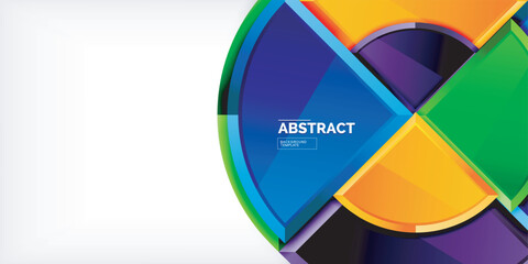 Glossy circles geometric background. Vector Illustration For Wallpaper, Banner, Background, Card, Book Illustration, landing page