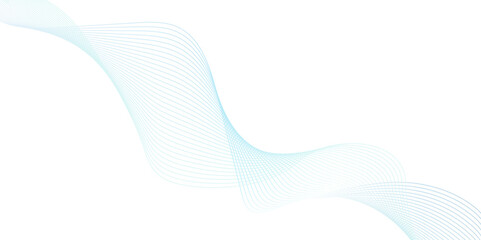 Fototapeta premium abstract smooth flowing lines. vector wave background. Dynamic sound wave isolated on white background. Musical particle pulsing