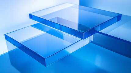 abstract background of cubes, Abstract and transparent blue background, glass texture, glass material background